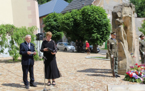 Bývalý politický vězeň Leo Žídek při projevu