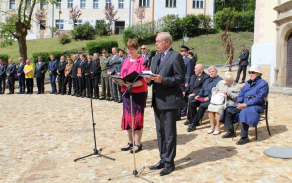 1. místopředseda Senátu parlamentu ČR Přemysl Sobotka při projevu 